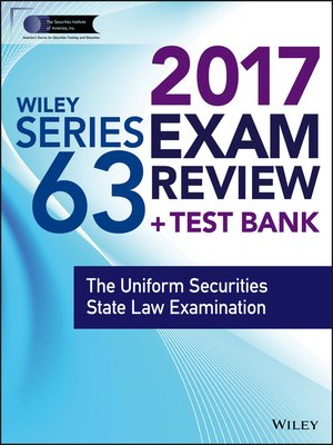 cover image of Wiley FINRA Series 63 Exam Review 2017